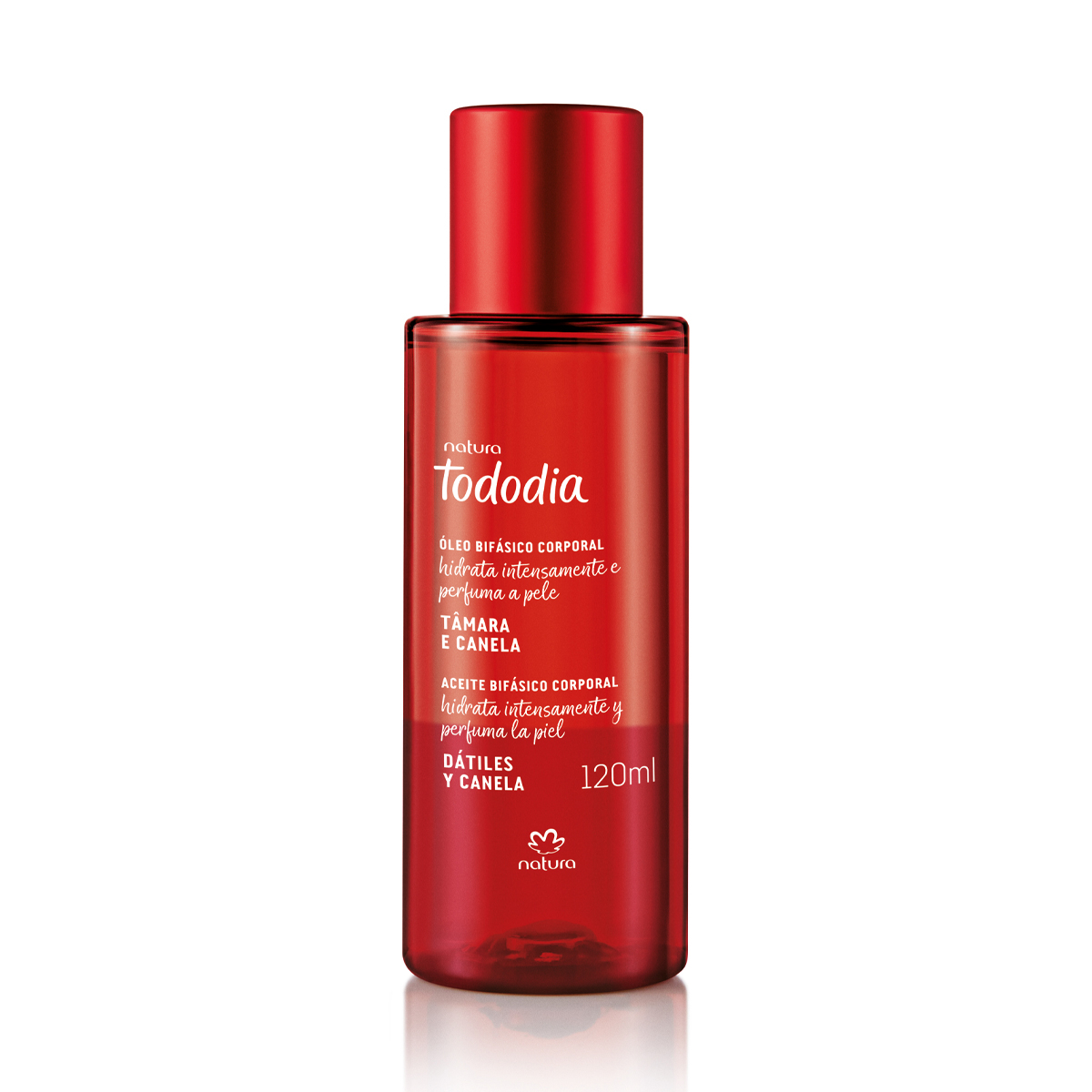 Óleo Bifásico Desodorante Hidratante Corporal Tododia Tâmara e Canela 120 ml