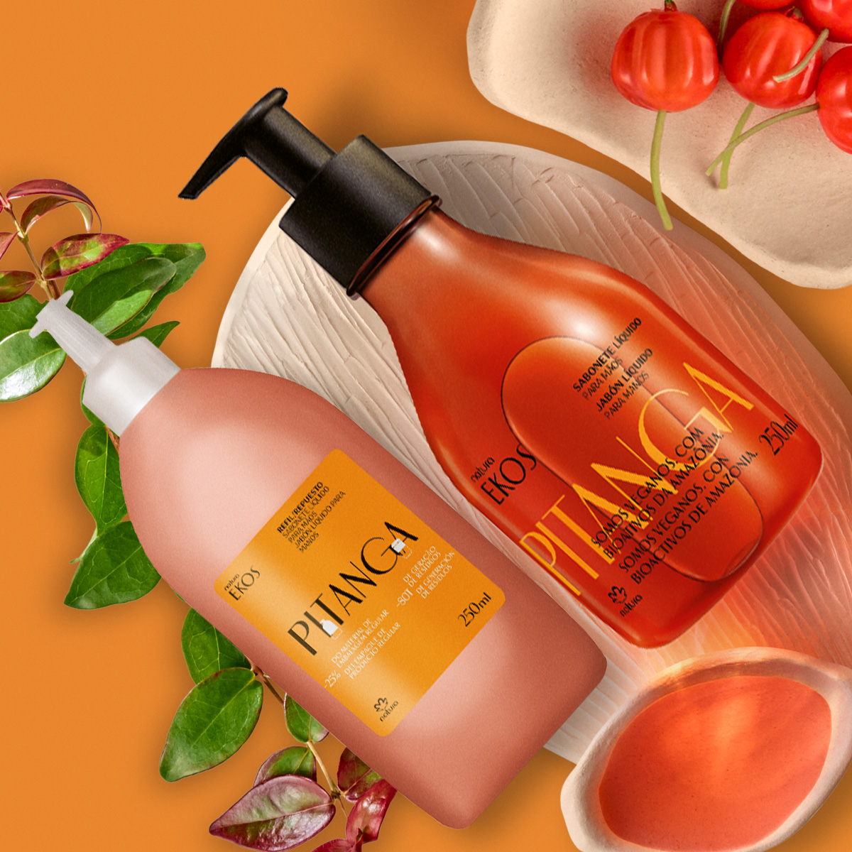 Kit Sabonete Líquido Ekos Pitanga com Refil