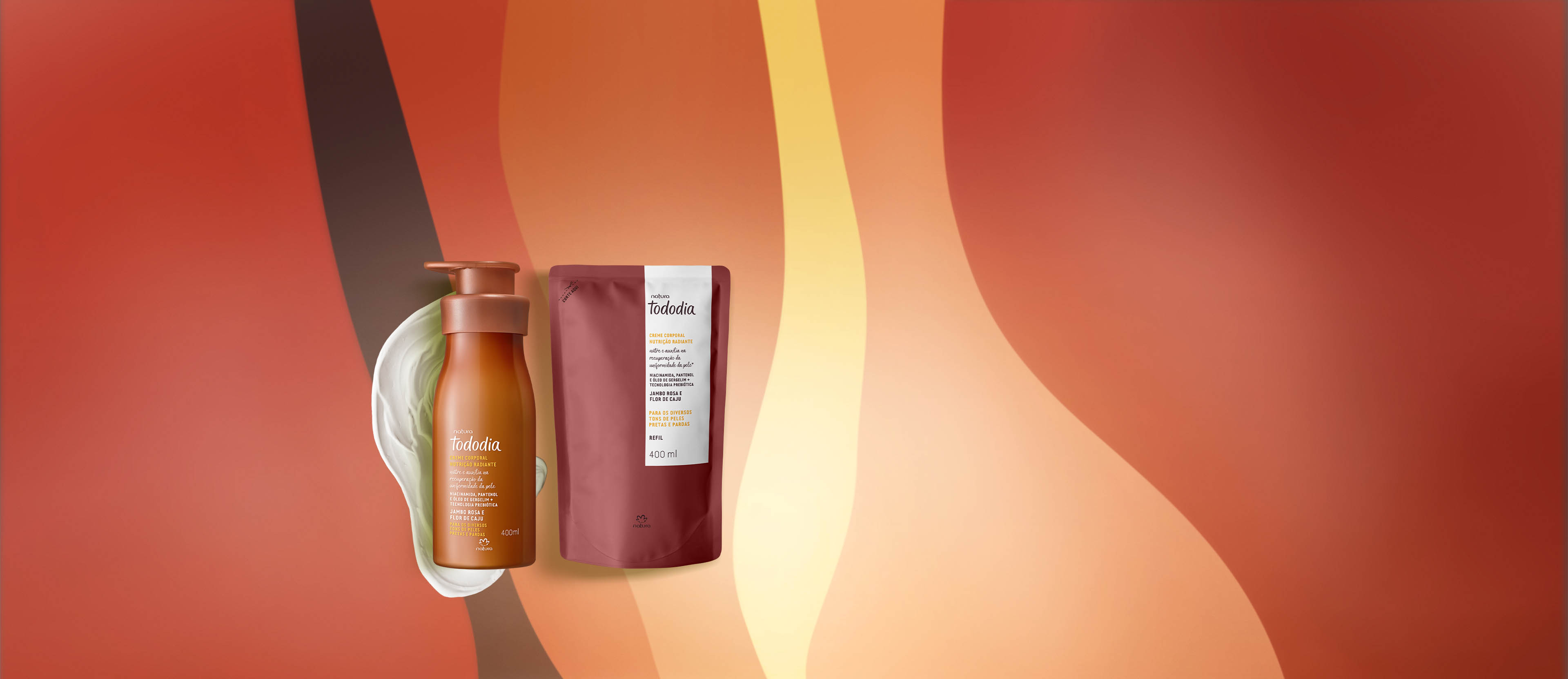 Kit Creme Nutritivo com Refil Tododia Jambo Rosa e Flor de Caju