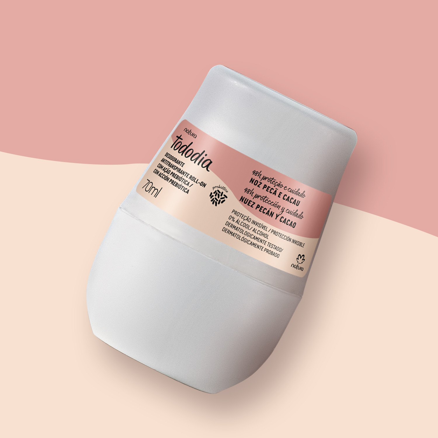 Desodorante Antitranspirante Roll-on Tododia Noz Pecã e Cacau