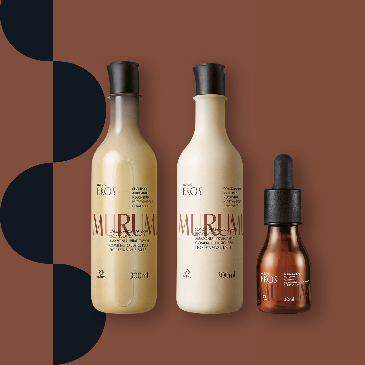 Kit Ekos Murumuru Shampoo, Condicionador e Sérum (3 produtos)