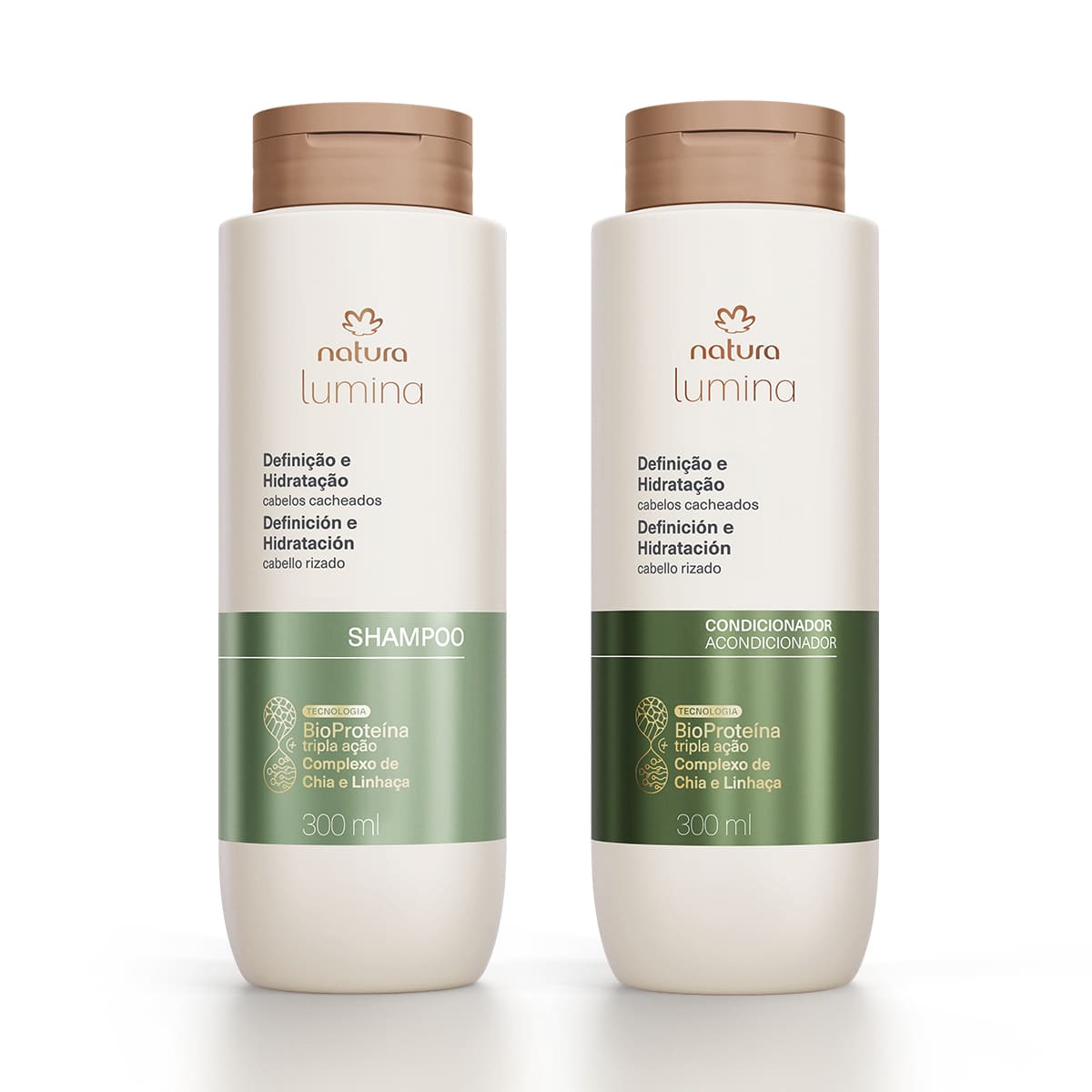 Kit Shampoo e Condicionador Lumina Definição e Hidratação de Cabelos Cacheados (2 produtos)