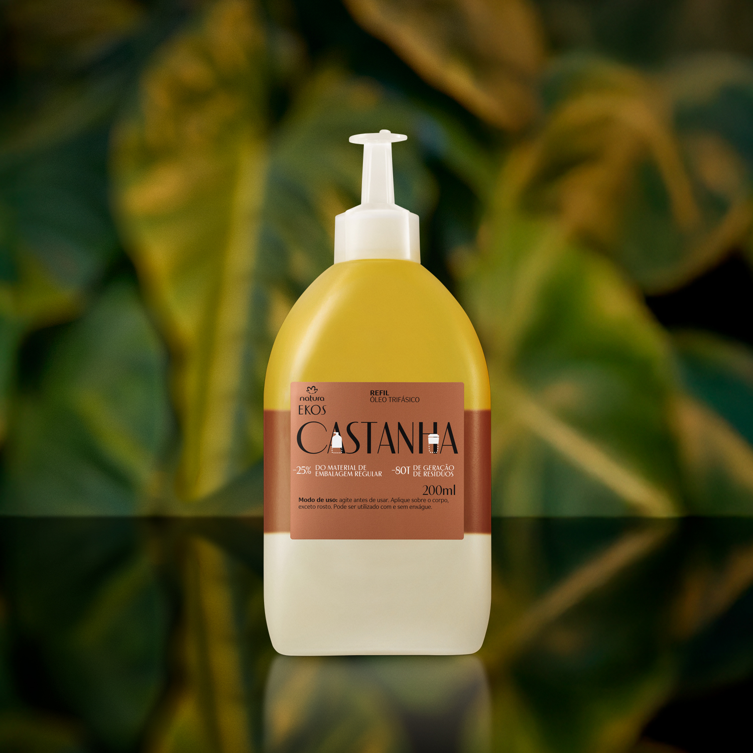 Refil Óleo Trifásico Desodorante Corporal Ekos Castanha