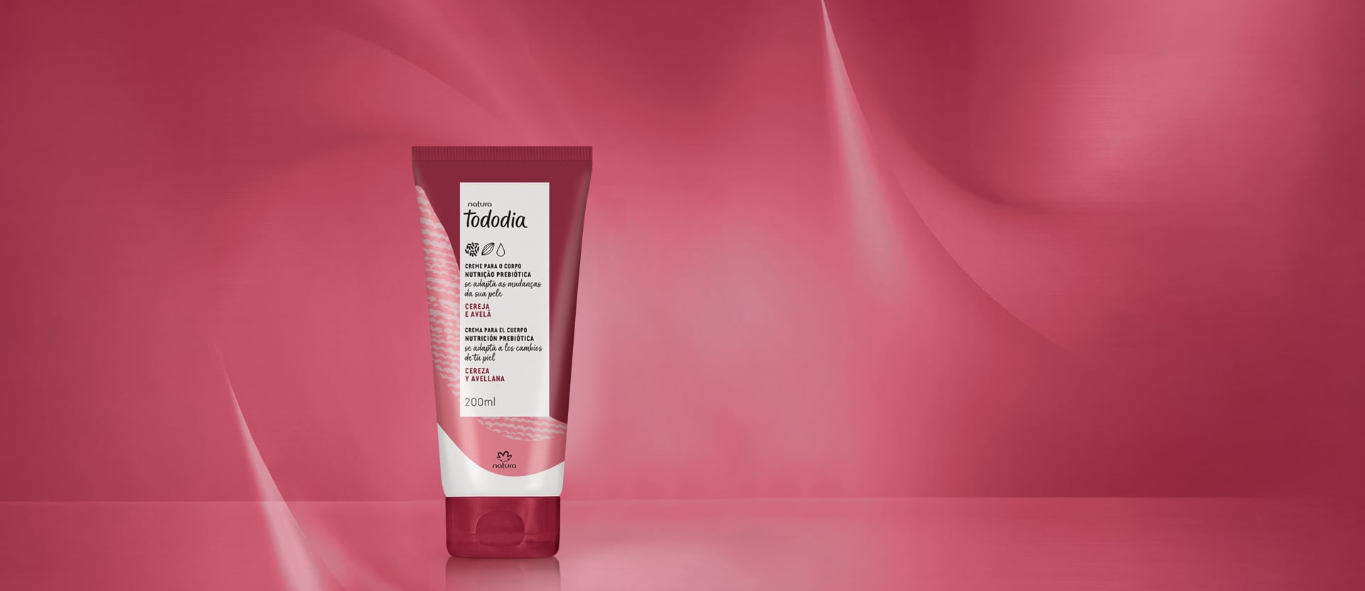 Creme Desodorante Nutritivo para o Corpo Tododia Cereja e Avelã