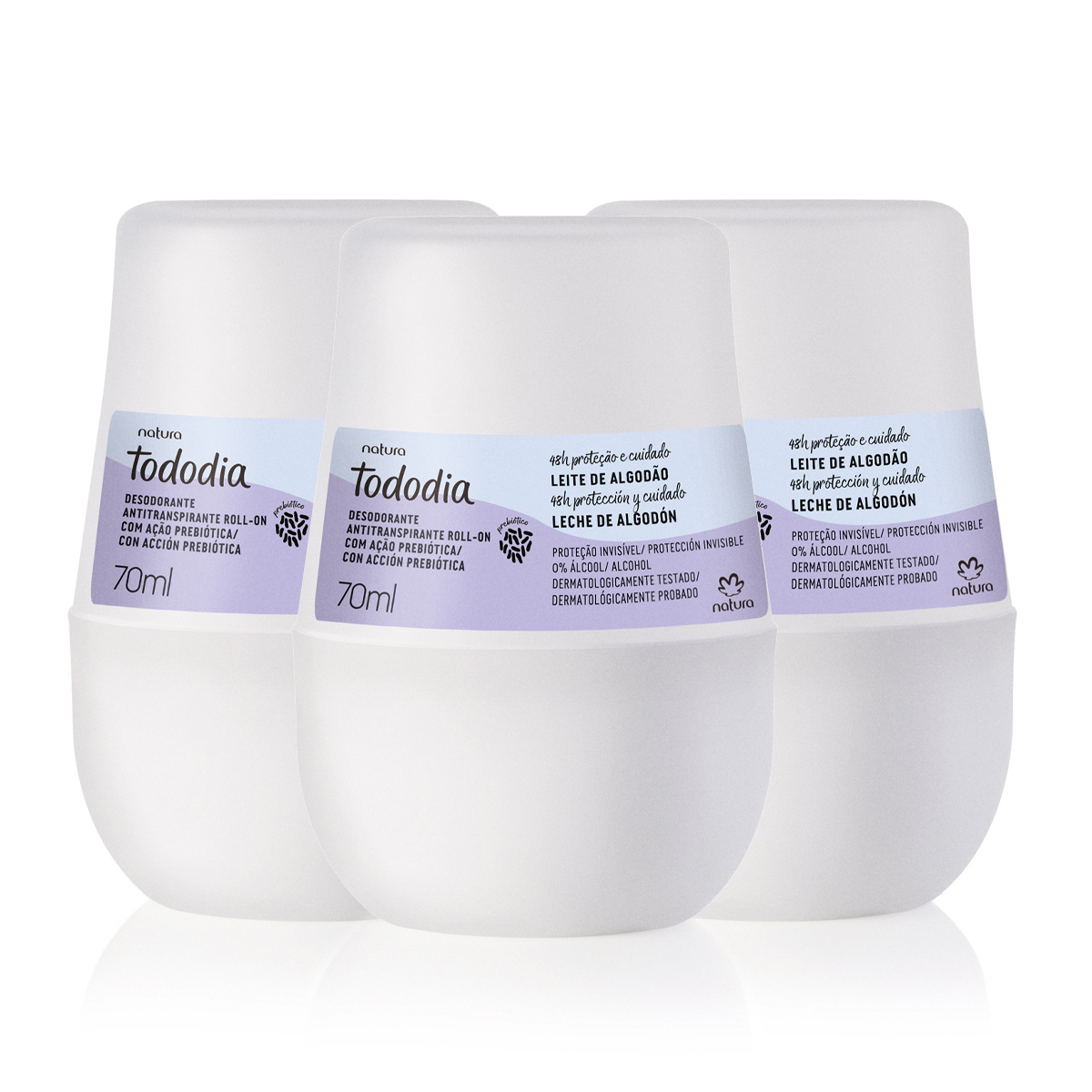 Kit Desodorante Antitranspirante Roll-on Tododia Algodão 3 unidades é boa?