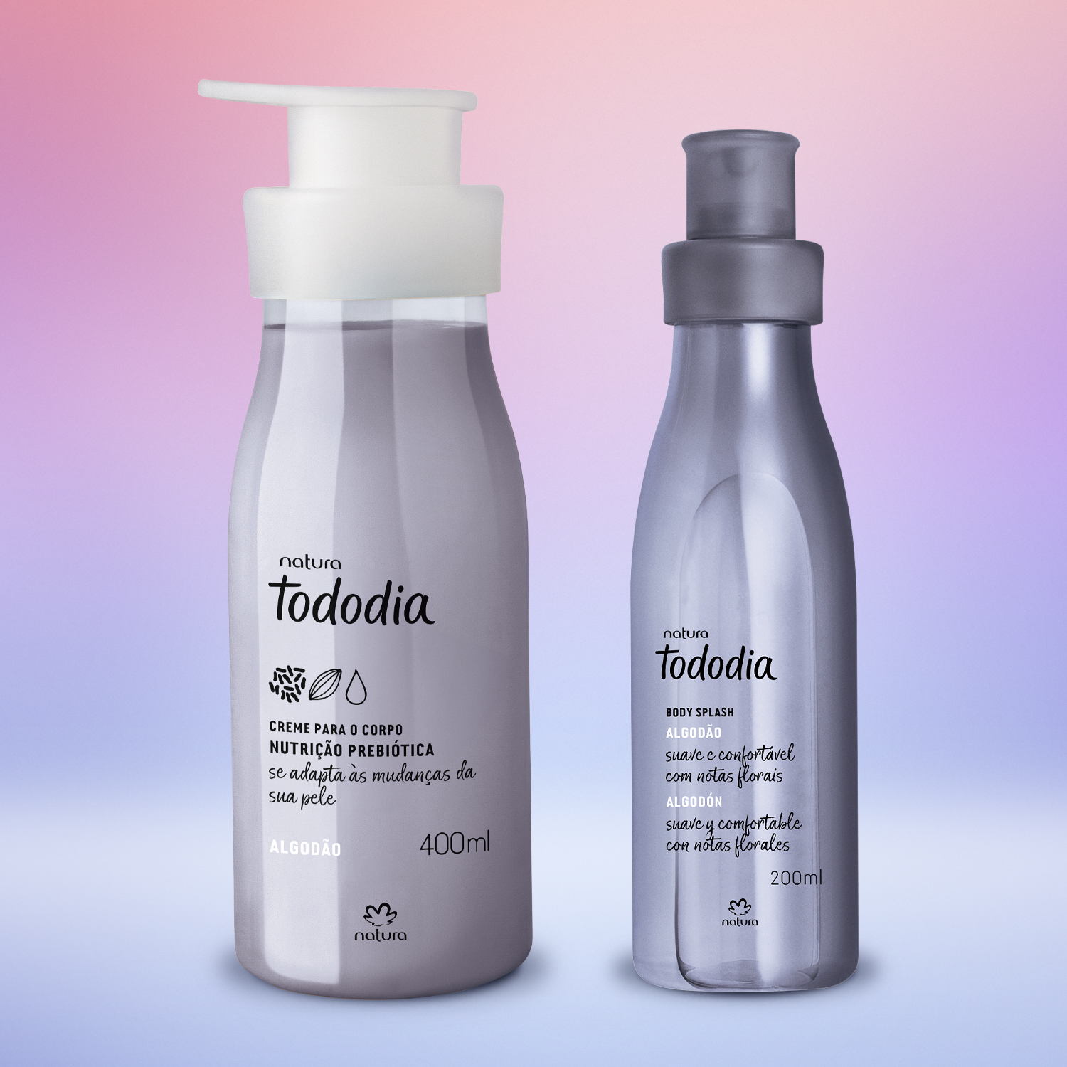 Kit Tododia Algodão com Hidratante e Body Splash (2 produtos)