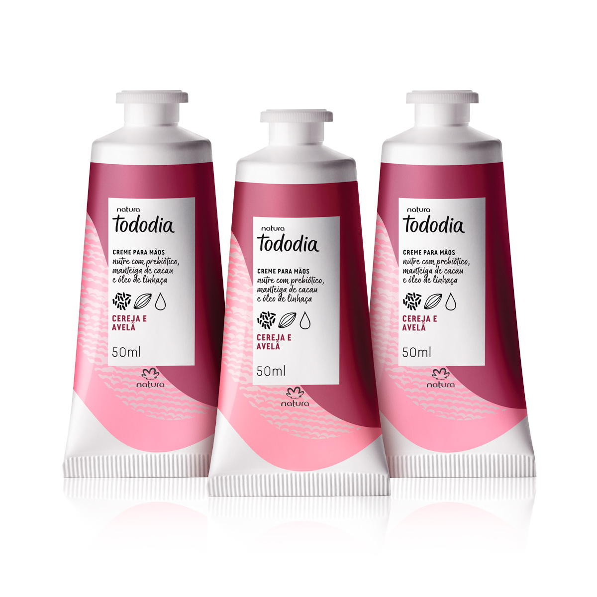 Kit Creme Nutritivo para as Mãos Tododia Cereja e Avelã