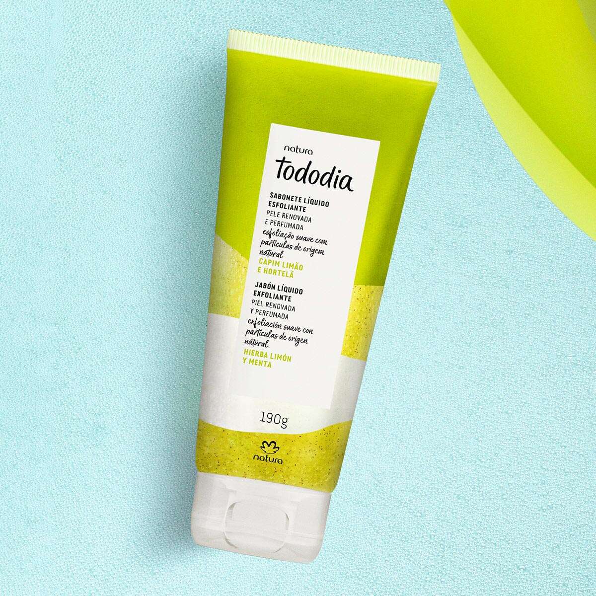 Sabonete Líquido Esfoliante Corporal Tododia Capim Limão e Hortelã