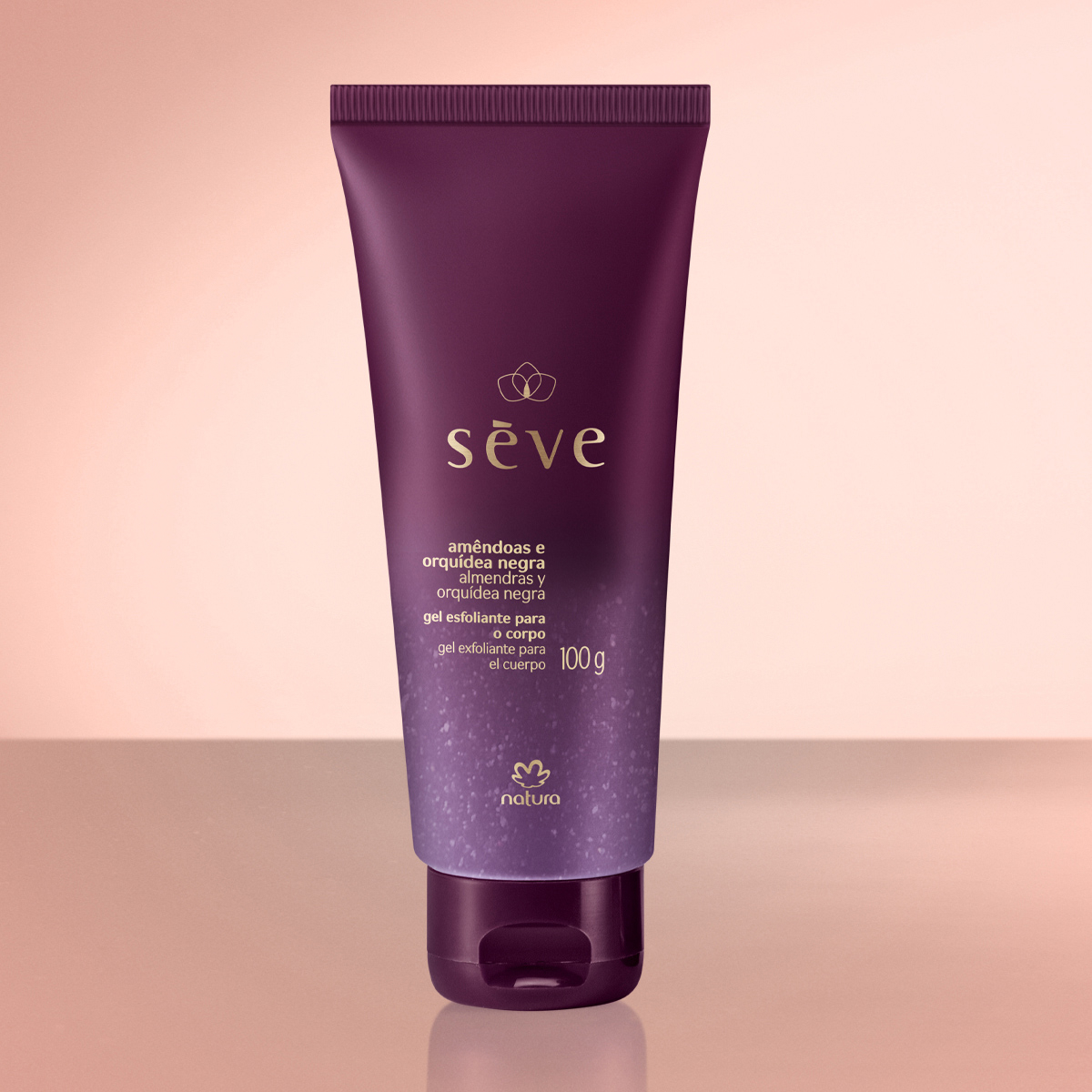 Sabonete Líquido Esfoliante em Gel para o Corpo Sève Amêndoas e Orquídea Negra 100 ml