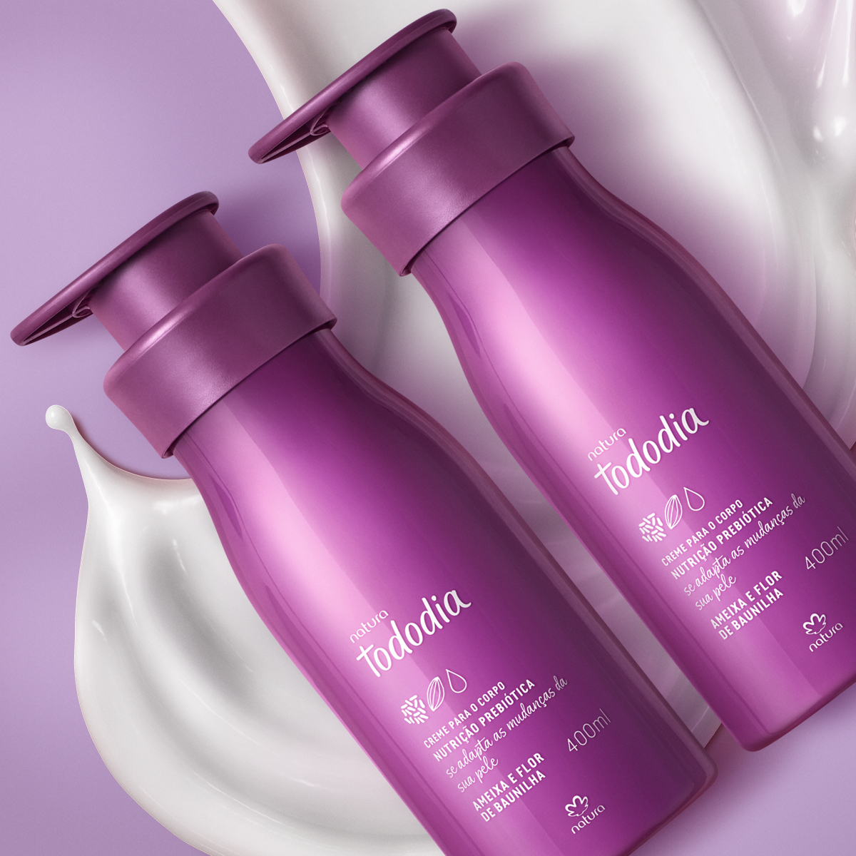 Kit Creme Desodorante Nutritivo para o Corpo Tododia Ameixa e Flor de Baunilha (2 unidades)