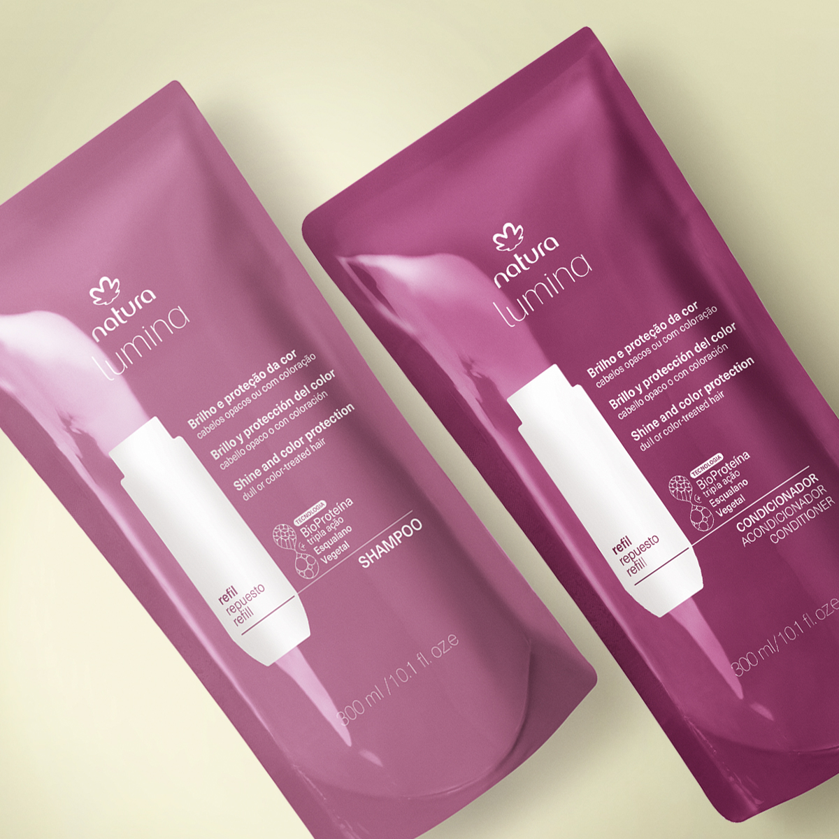 Kit Refis Shampoo e Condicionador Lumina Brilho e Proteção da Cor (2 produtos)