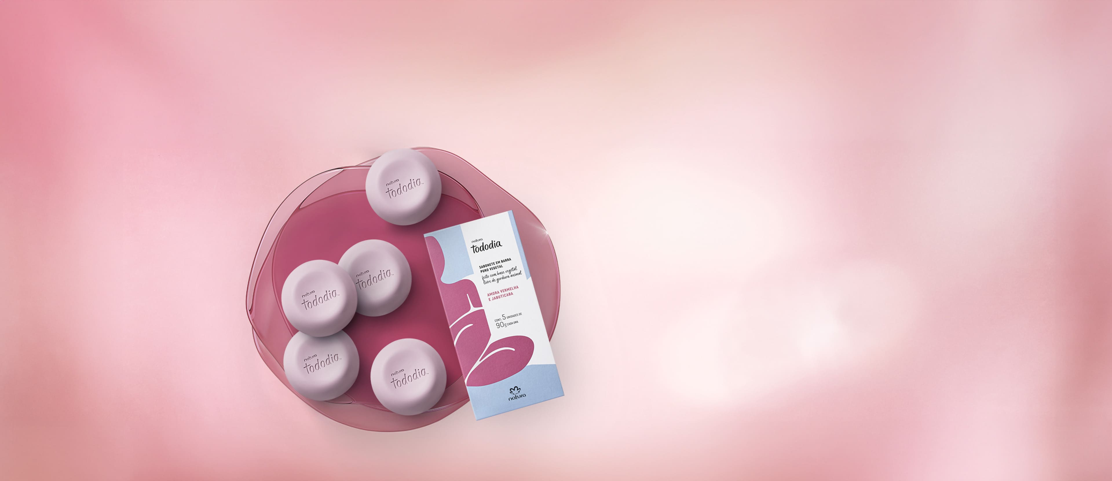 Sabonete em Barra Puro Vegetal Tododia Amora Vermelha e Jabuticaba