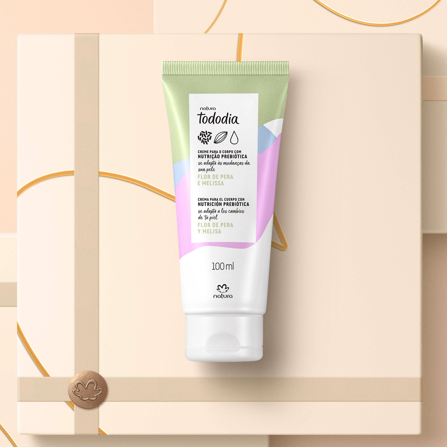 Creme Desodorante Nutritivo para o Corpo Tododia Flor de Pera e Melissa