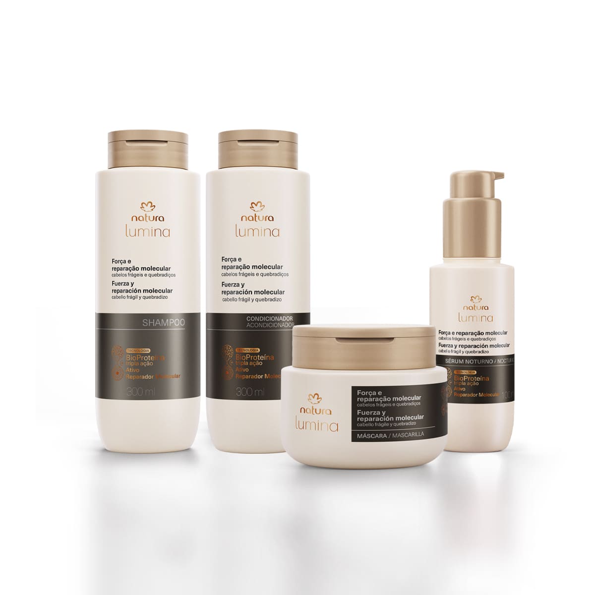 Kit Lumina Força e Reparação Molecular (4 produtos)