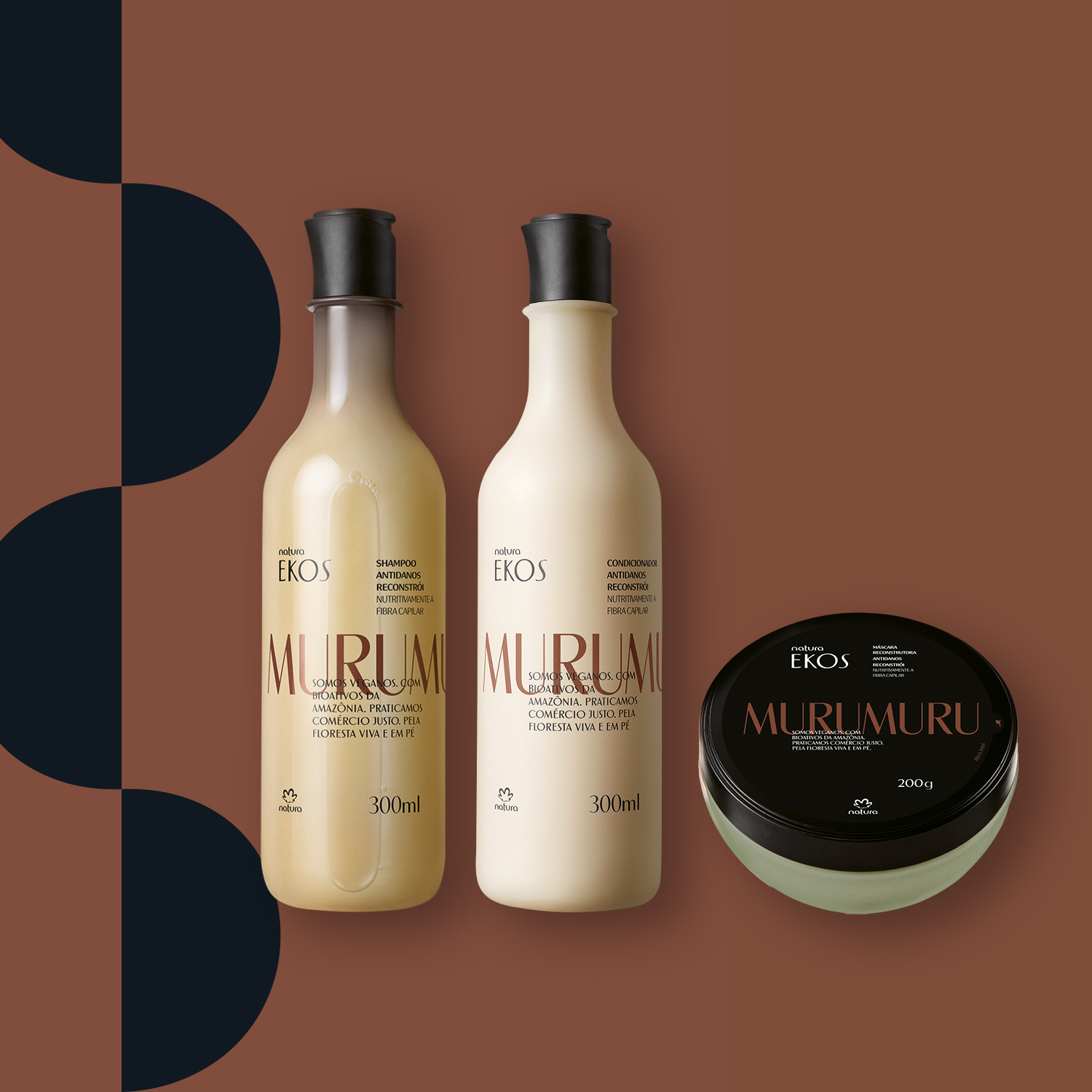 Kit Ekos Murumuru Shampoo, Condicionador e Máscara (3 produtos)