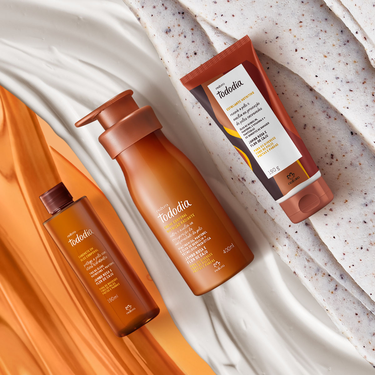 Kit Tododia Jambo Rosa e Flor de Caju Hidratação e Esfoliação