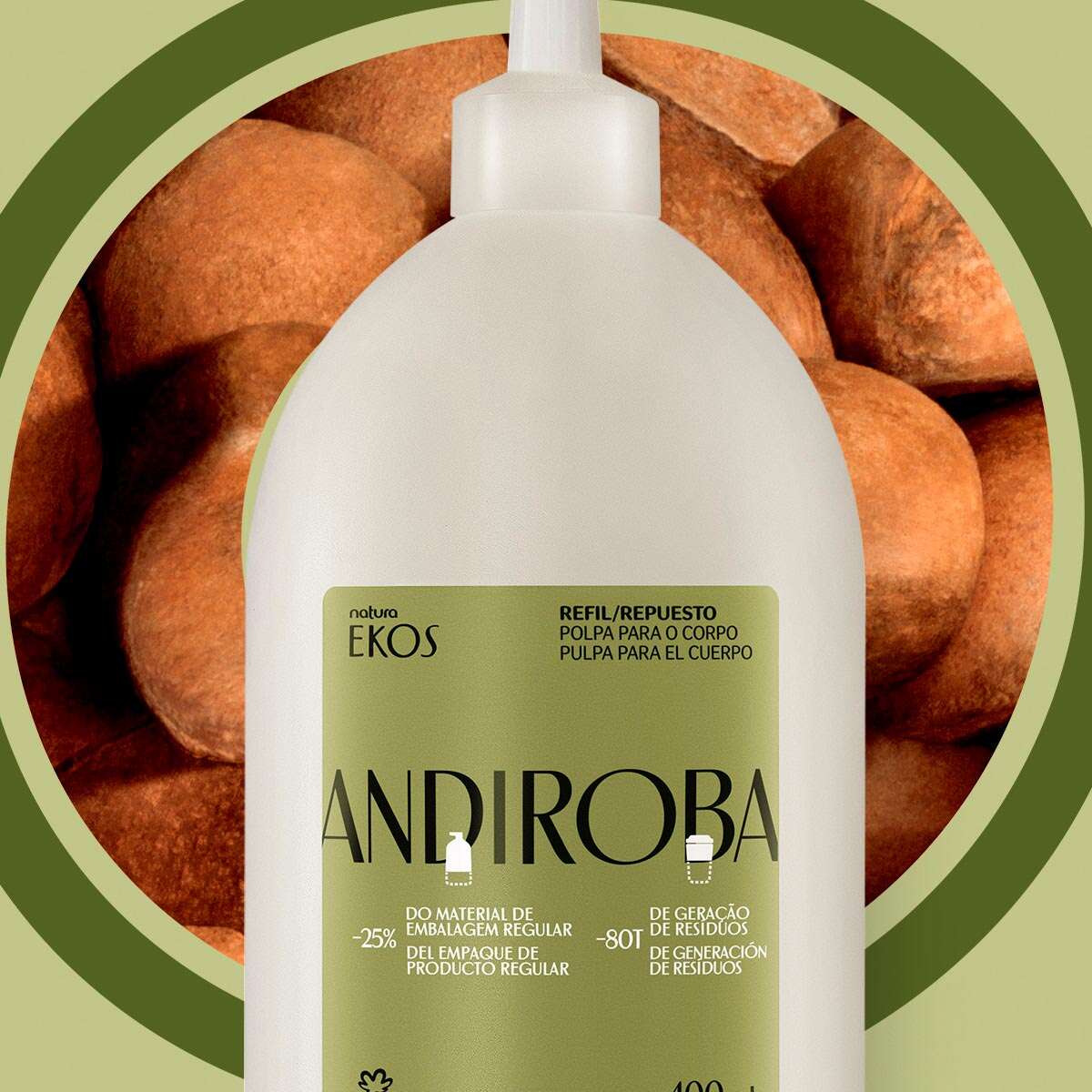 Refil Polpa Desodorante Hidratante Para o Corpo Andiroba Ekos
