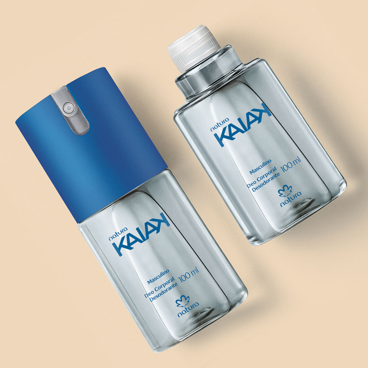 Kit Desodorante Corporal Kaiak Clássico Masculino com Refil