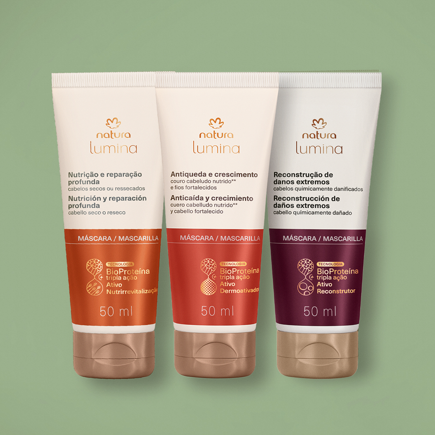 Kit Máscaras Portáteis Lumina (3 produtos)