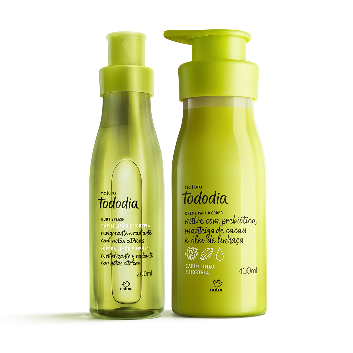 Kit Tododia Capim Limão e Hortelã com Hidratante e Body Splash (2 produtos)