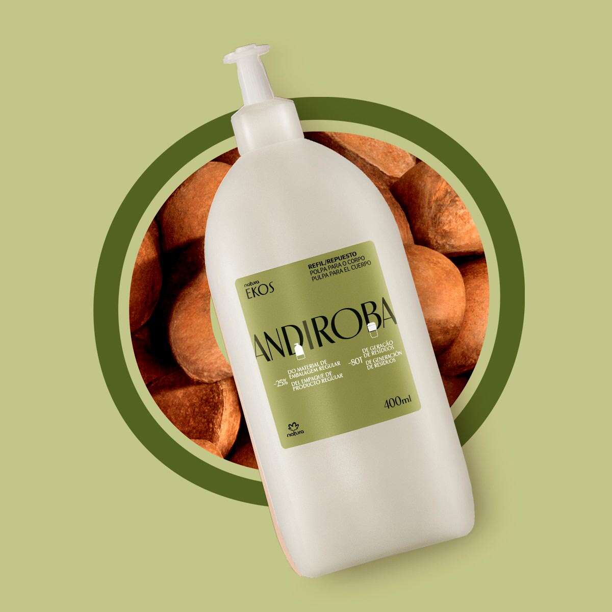Refil Polpa Desodorante Hidratante Para o Corpo Andiroba Ekos