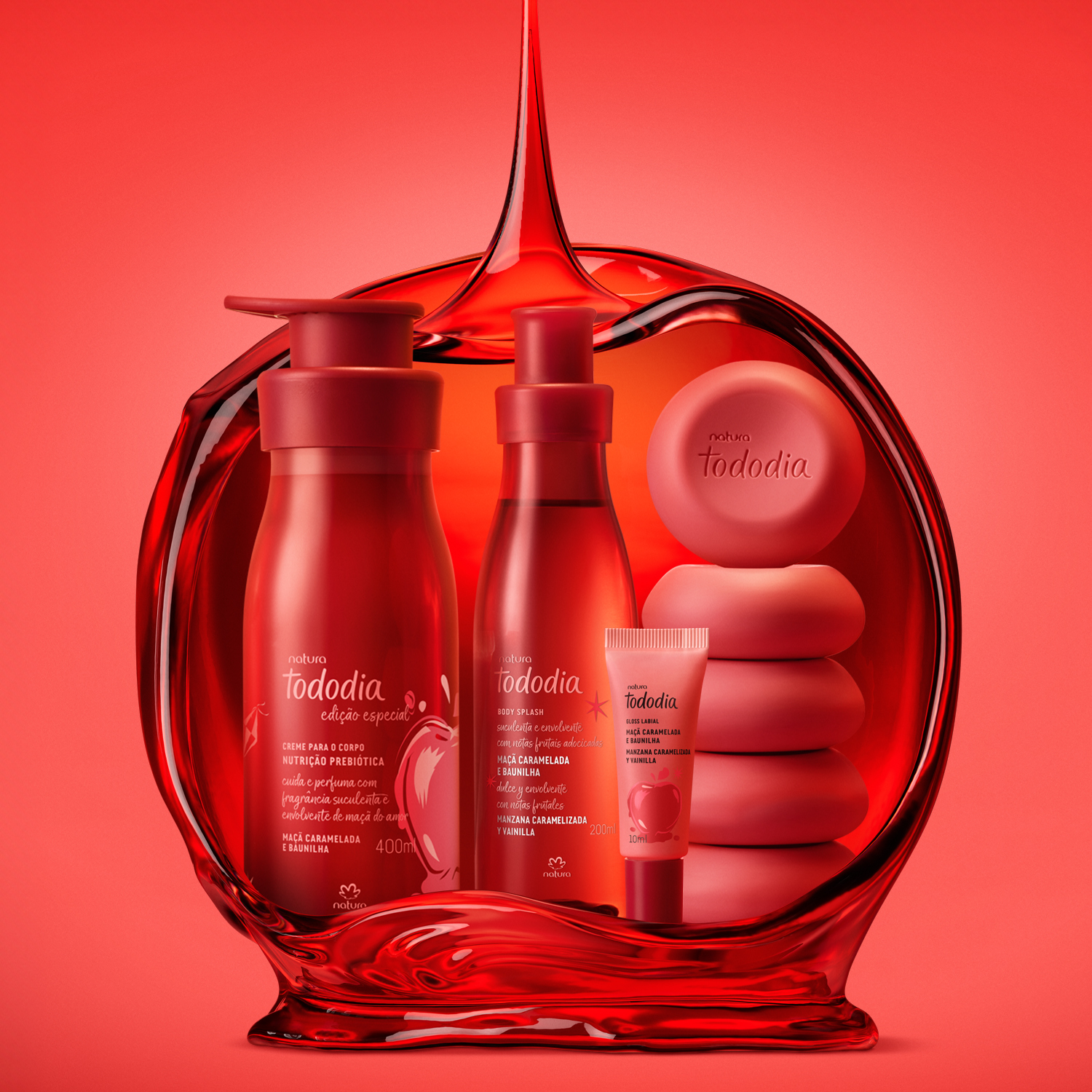 Kit Tododia Maçã Caramelada e Baunilha (4 produtos)