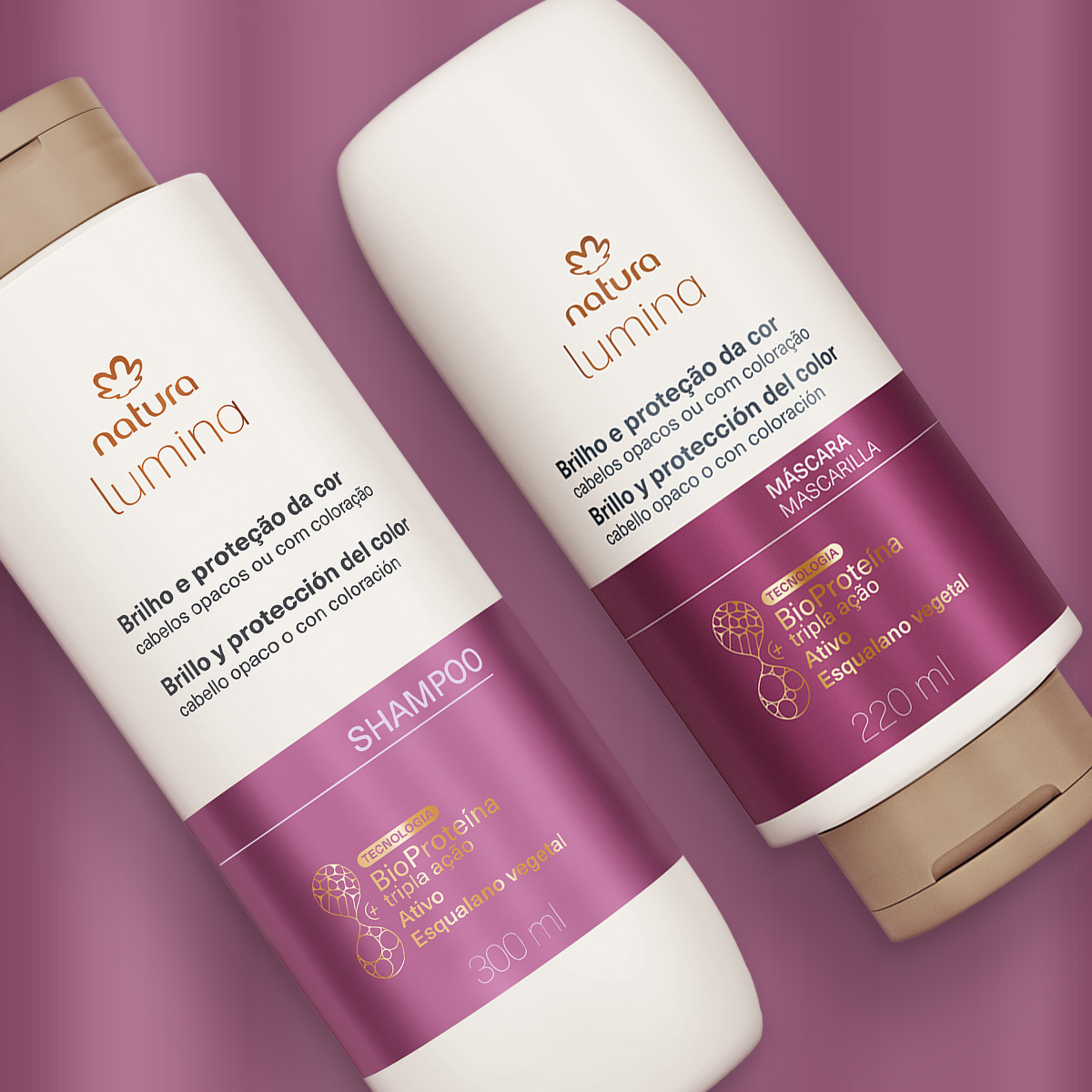 Kit Lumina Brilho e Proteção da Cor Shampoo e Máscara