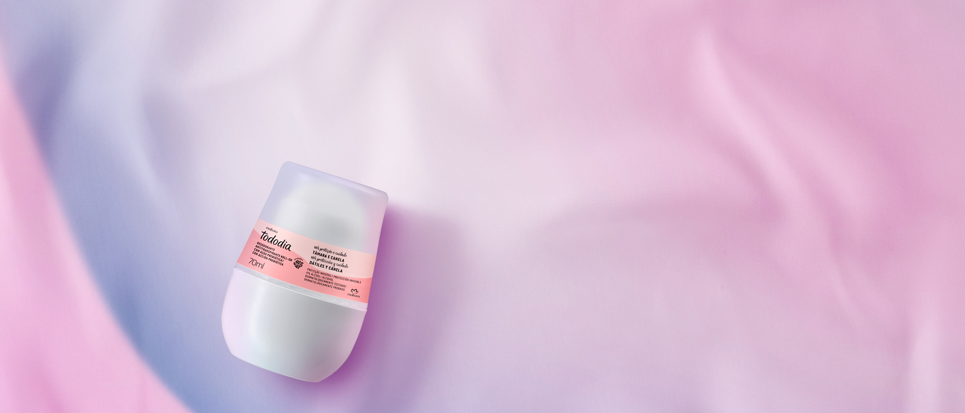 Desodorante Antitranspirante Roll-on Tododia Tâmara e Canela