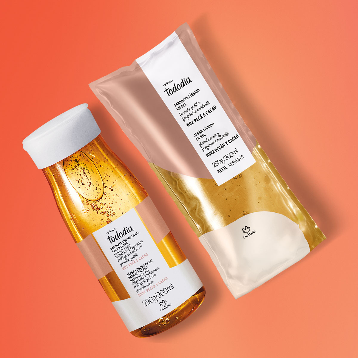 Kit Sabonete Líquido Tododia Noz Pecã e Cacau com Refil