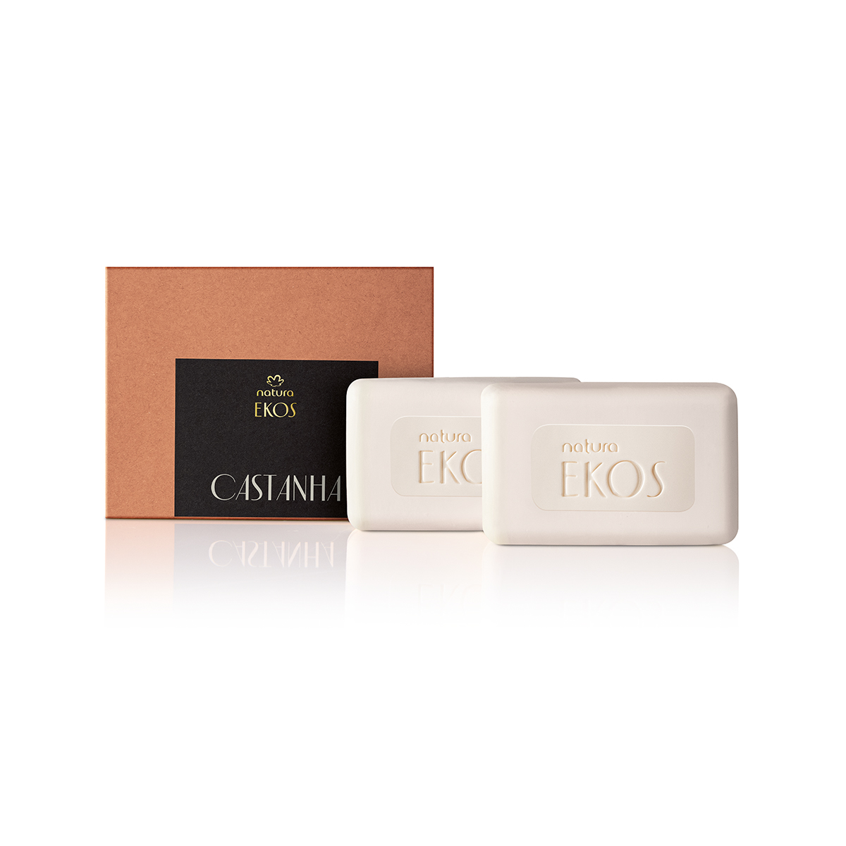 Sabonete em Barra Cremoso Puro Vegetal Ekos Castanha (2 unidades)