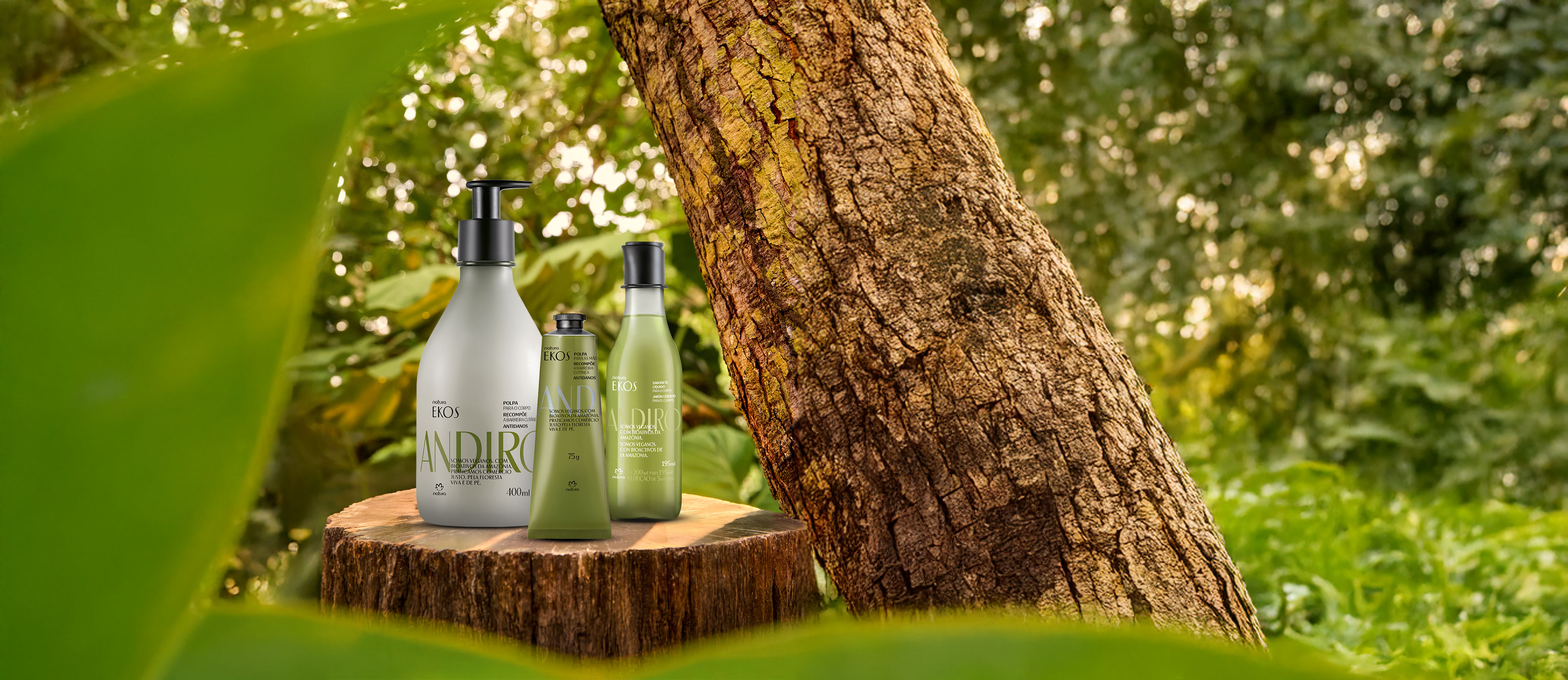 Kit Ekos Andiroba Sabonete Líquido e Hidratante Corpo e Mãos (3 produtos)