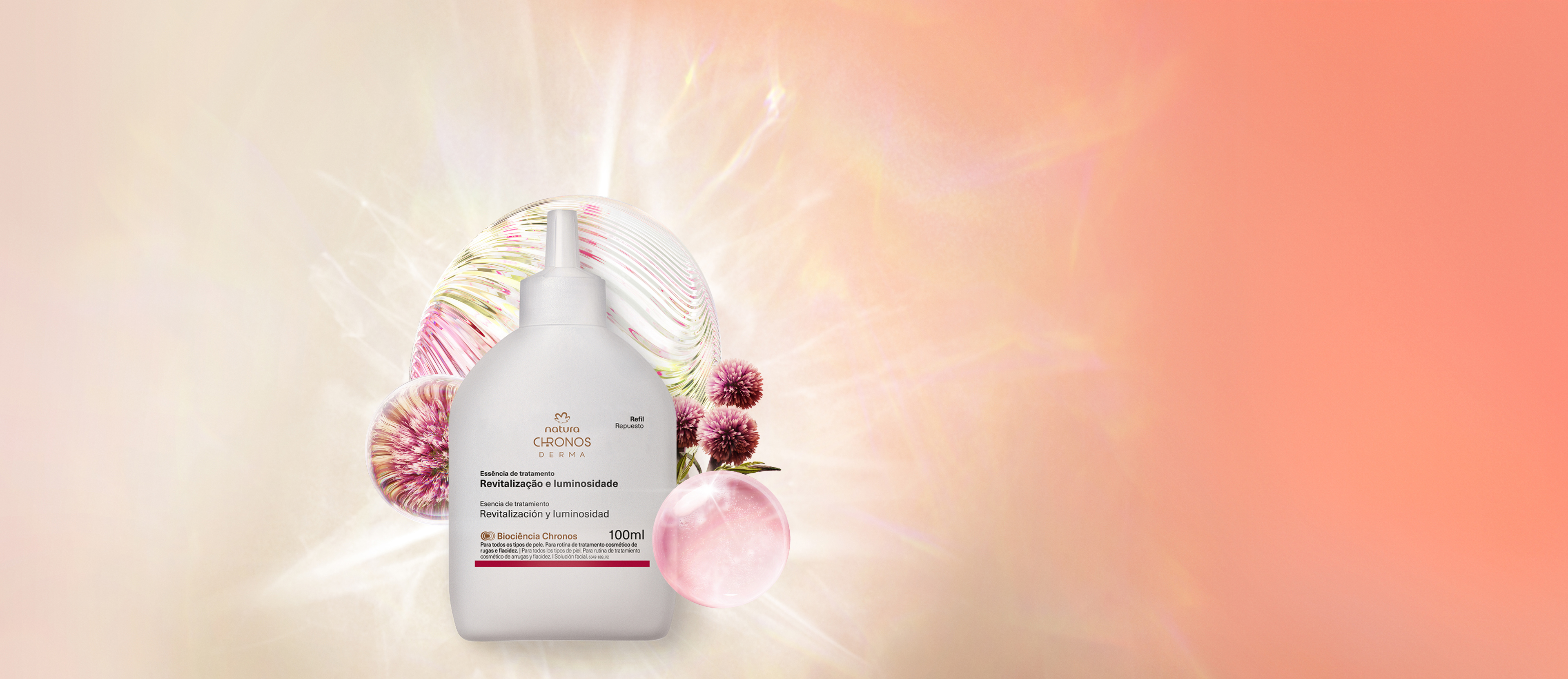 Refil Essência de Tratamento Revitalização e Luminosidade Chronos Derma