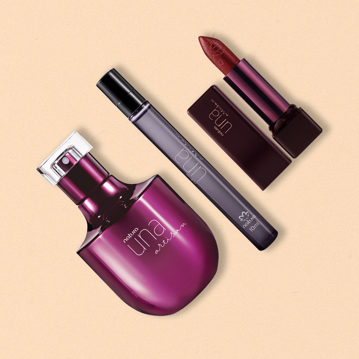 Presente Dia das Mães Una Artisan Perfume com Batom