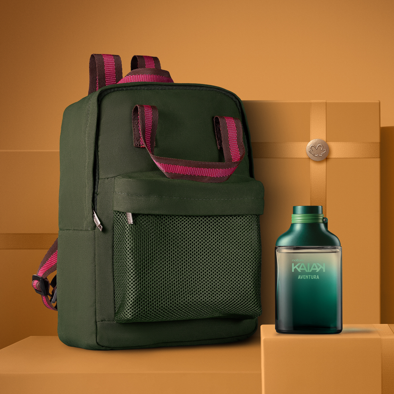 Presente Natura Kaiak Aventura Masculino com Mochila (2 produtos)