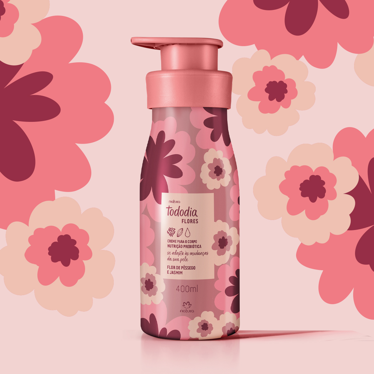 Creme Desodorante Nutritivo para o Corpo Tododia Flores