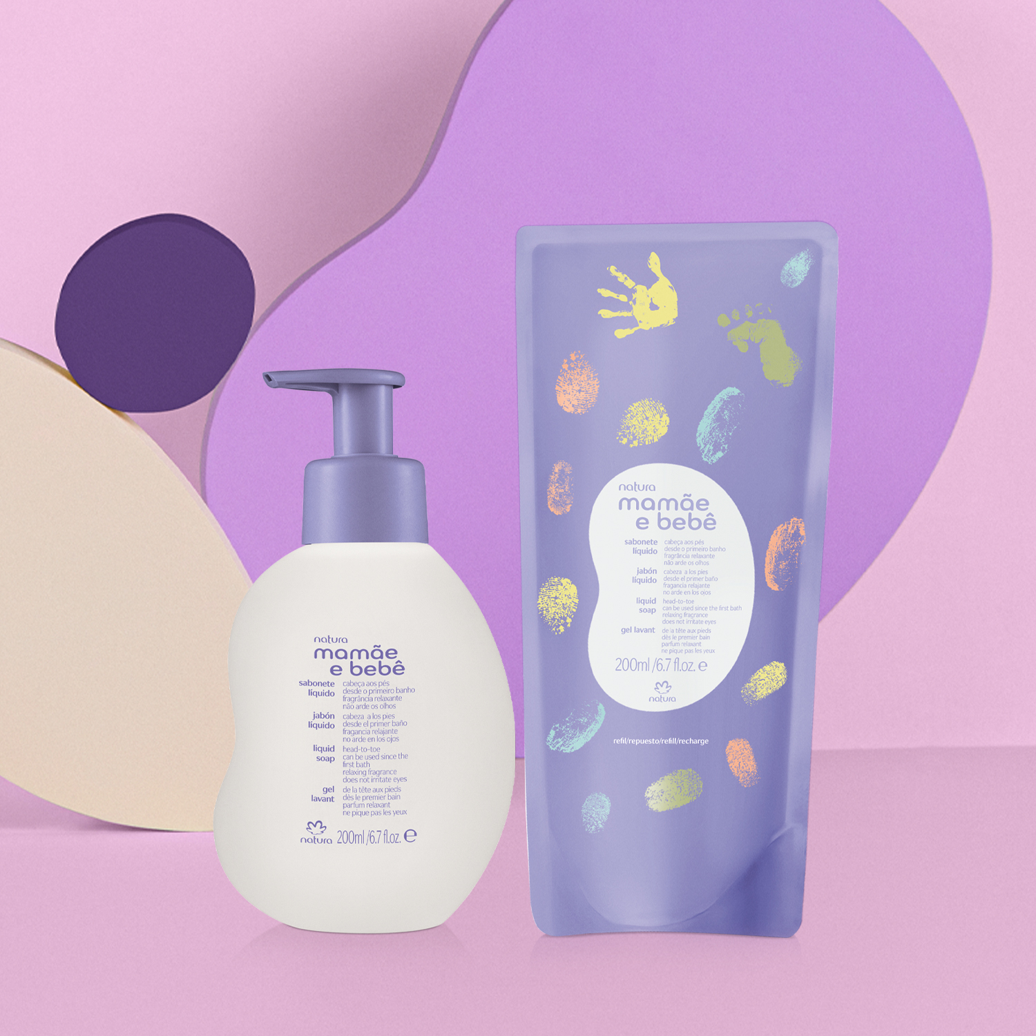 Kit Sabonete Líquido Relaxante Mamãe e Bebê com Refil (2 produtos)
