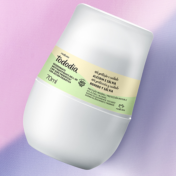 Desodorante Antitranspirante Roll-on Tododia Alecrim e Sálvia