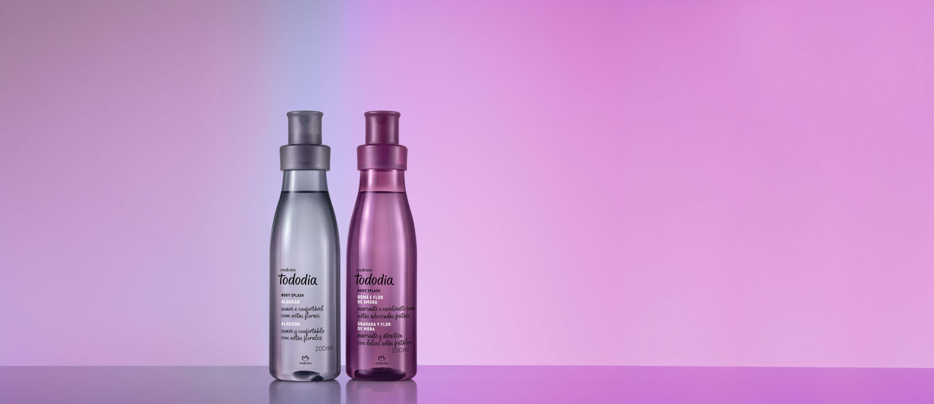 Kit Body Splash Tododia Algodão e Romã e Flor de Amora (2 produtos)