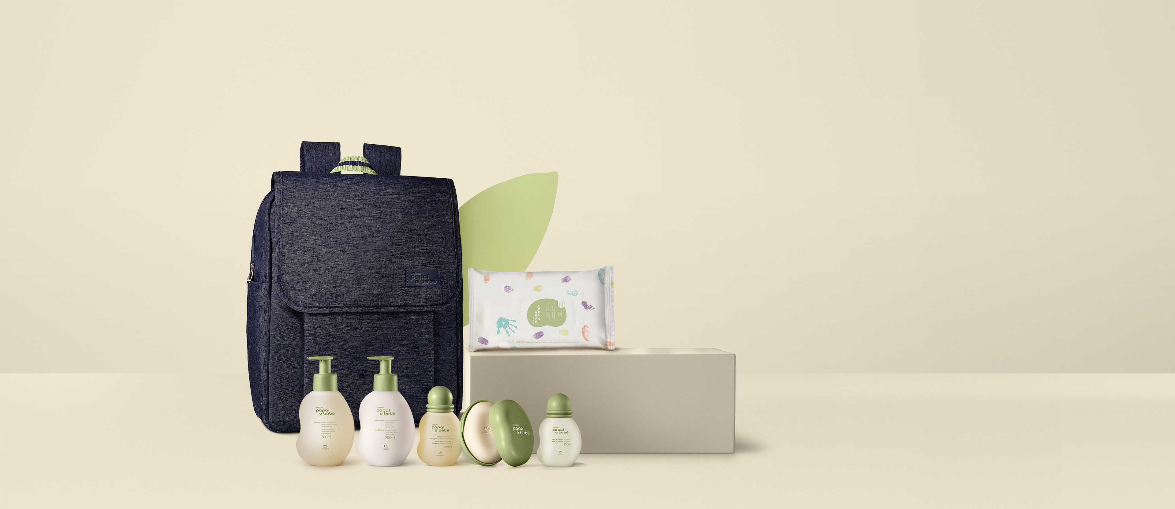 Kit Mochila com Trocador Papai e Bebê (7 produtos)