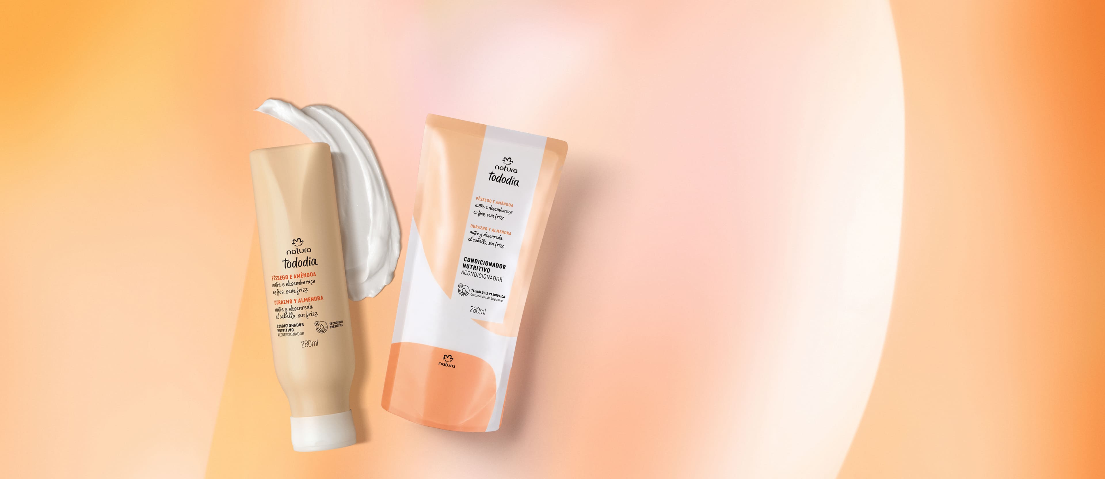 Kit Condicionador Nutritivo Tododia Pêssego e Amêndoa com Refil