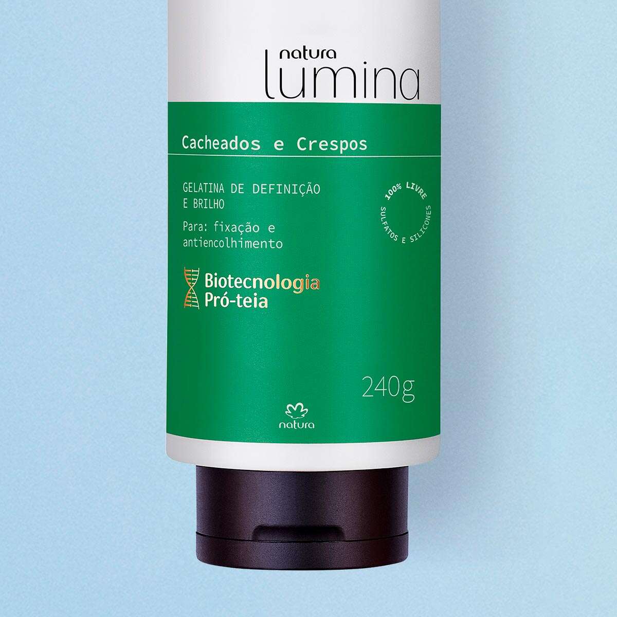 Gelatina de Definição e Brilho Para Cabelos Cacheados e Crespos Lumina