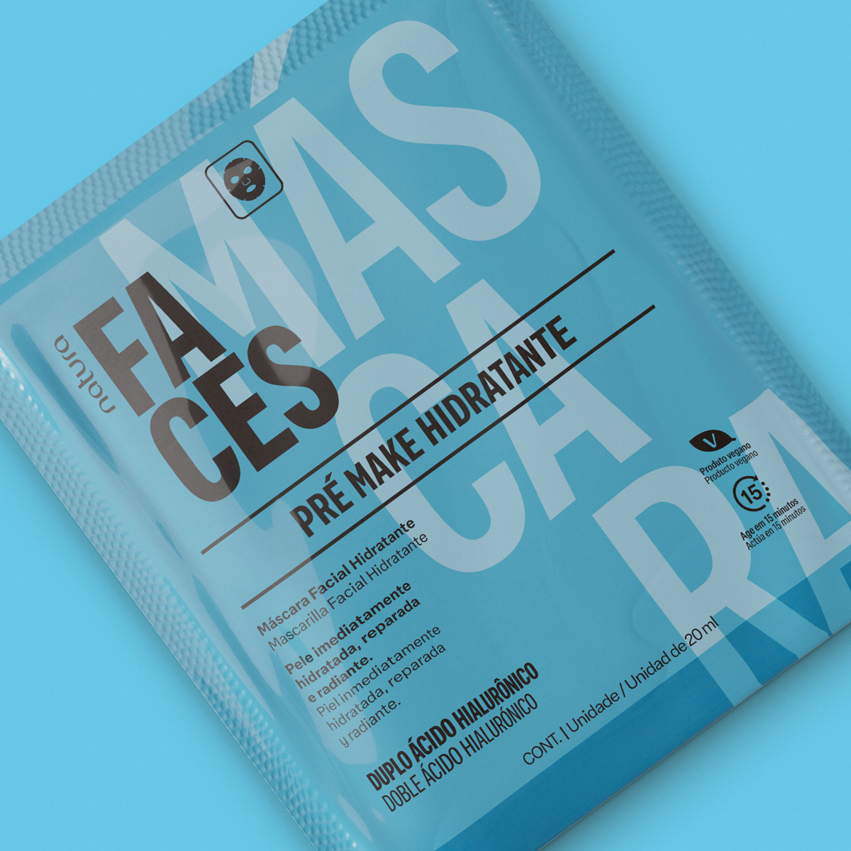 Máscara Facial Hidratante Pré Make Faces 20 ml