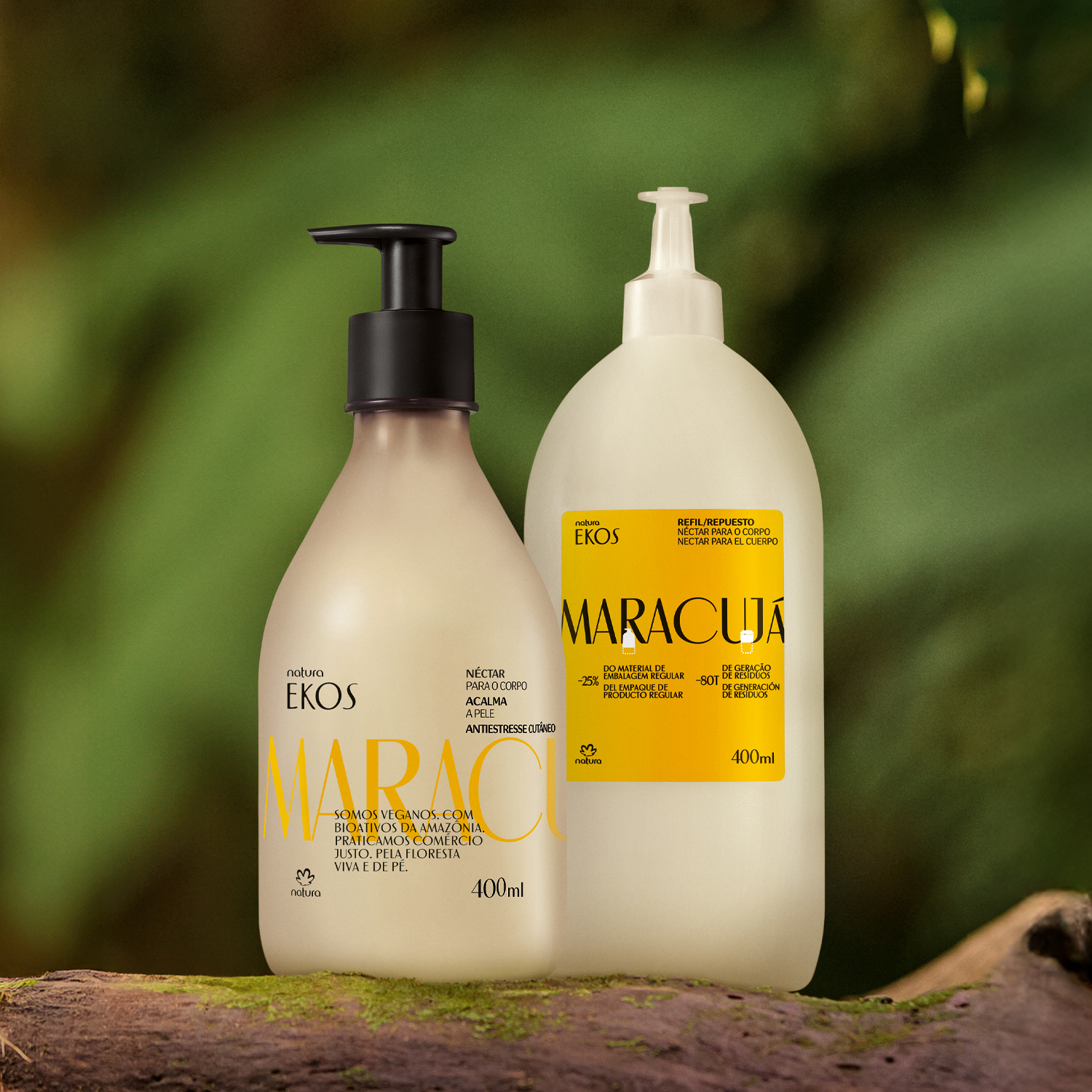 Kit Néctar Desodorante Hidratante para o Corpo Ekos Maracujá com Refil