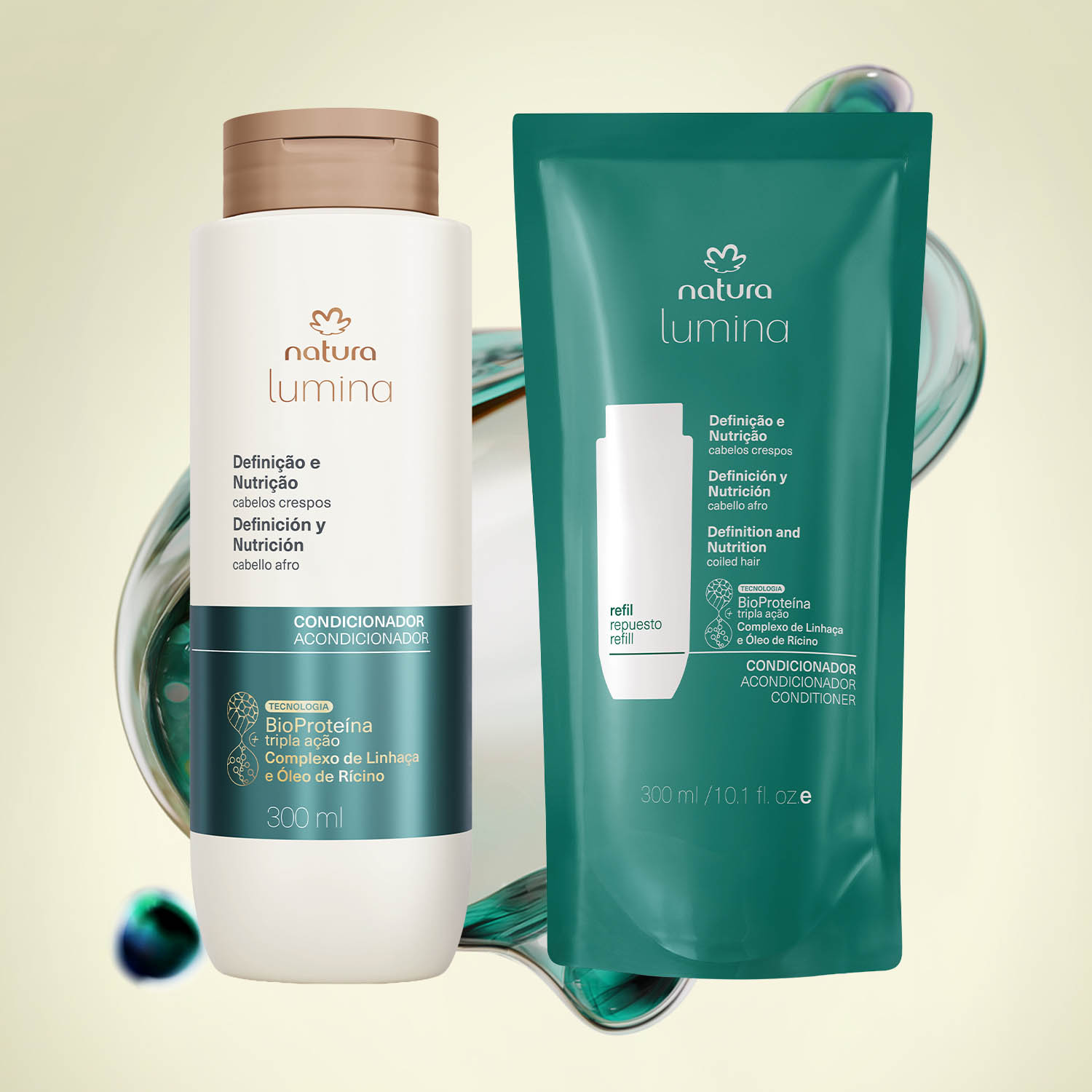 Kit Condicionador com Refil Lumina Definição e Nutrição para Cabelos Crespos