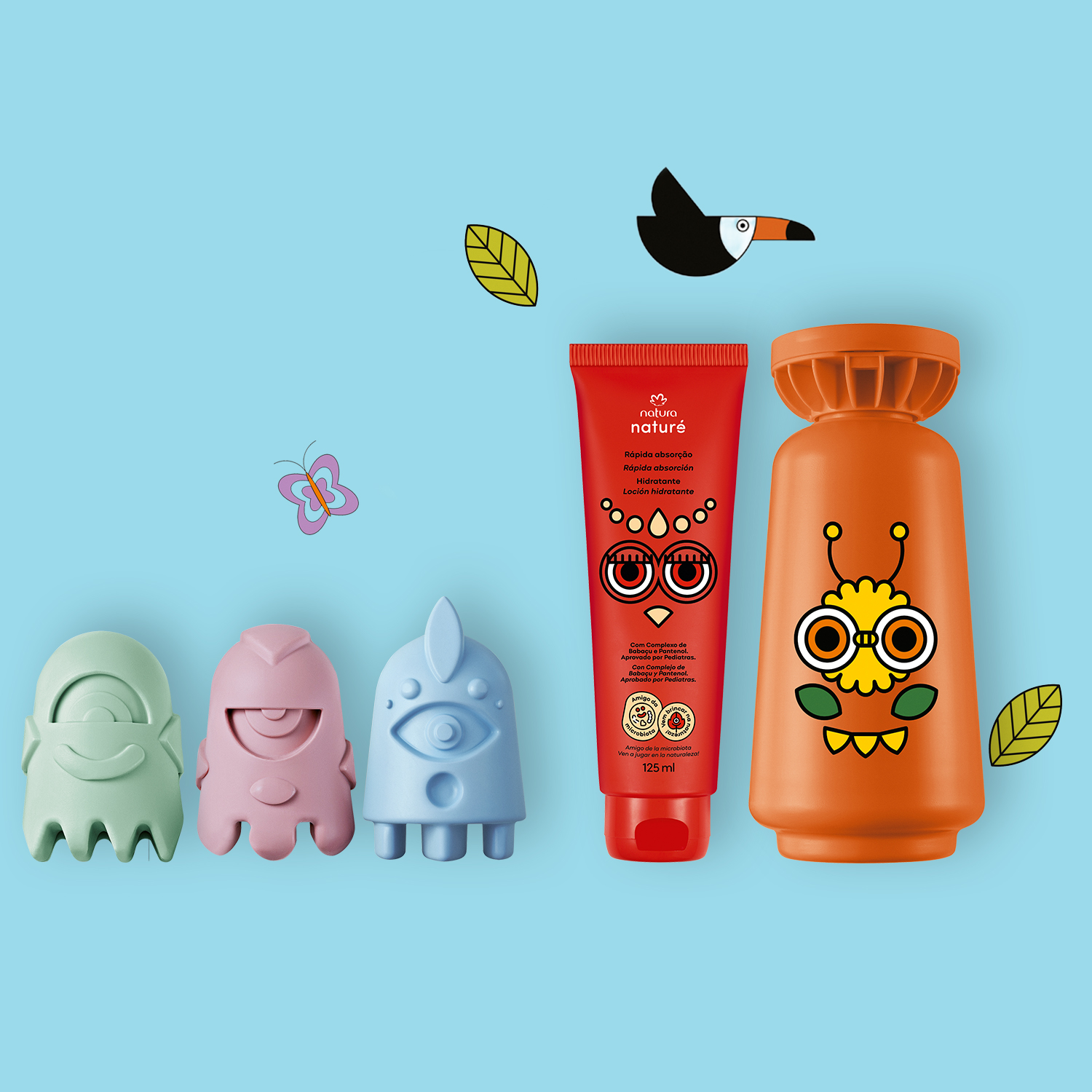 Kit Naturé Shampoo 2 em 1, Sabonete em Barra e Hidratante (3 produtos)