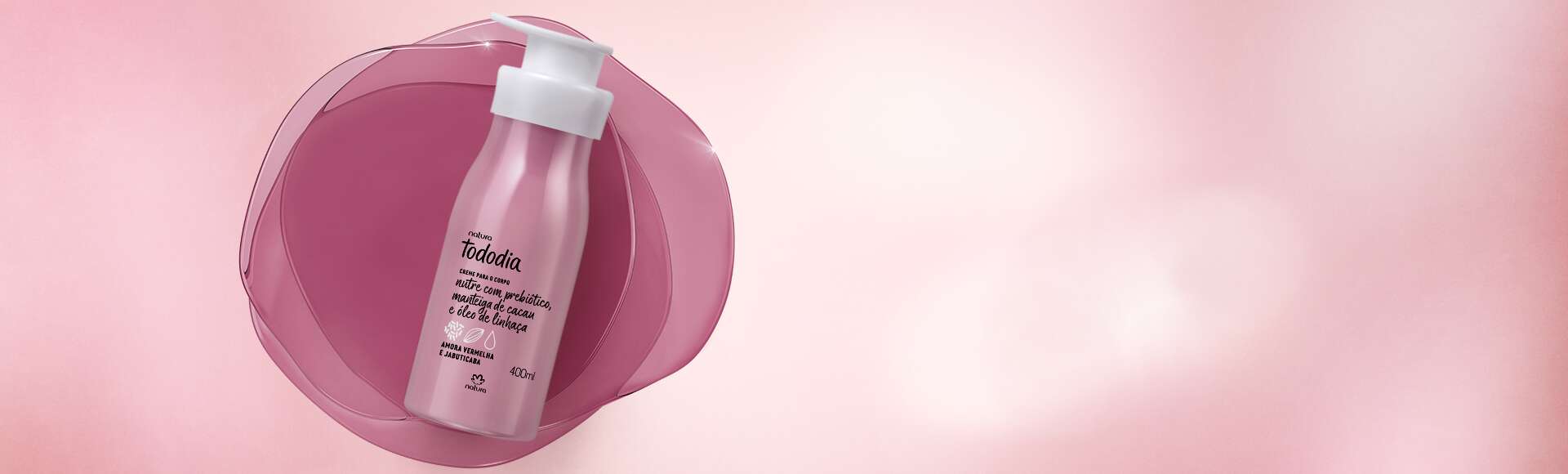 Creme Desodorante Nutritivo para o Corpo Tododia Amora Vermelha e Jabuticaba