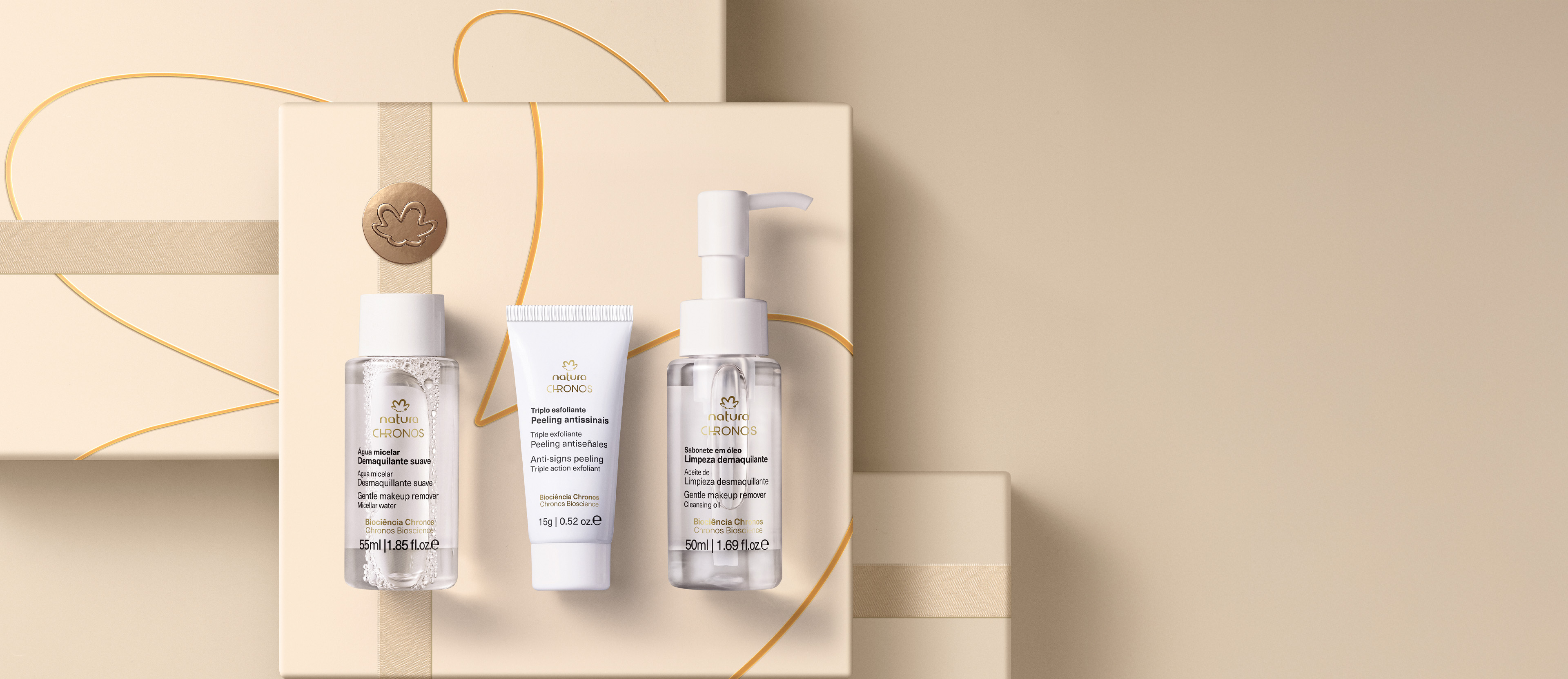Presente Natura Chronos Derma Miniaturas (3 produtos)