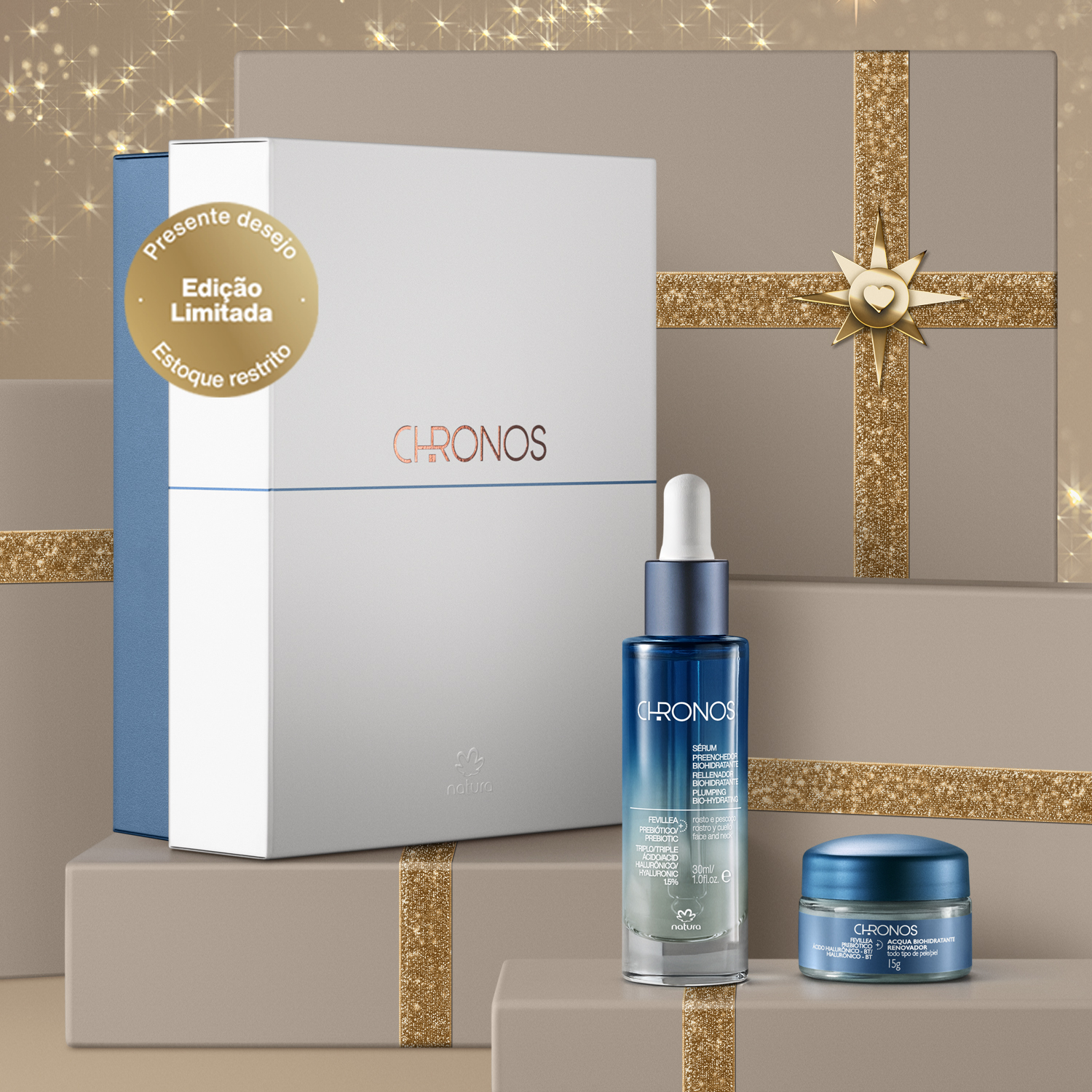 Presente Natura Chronos Biohidratação e Acqua