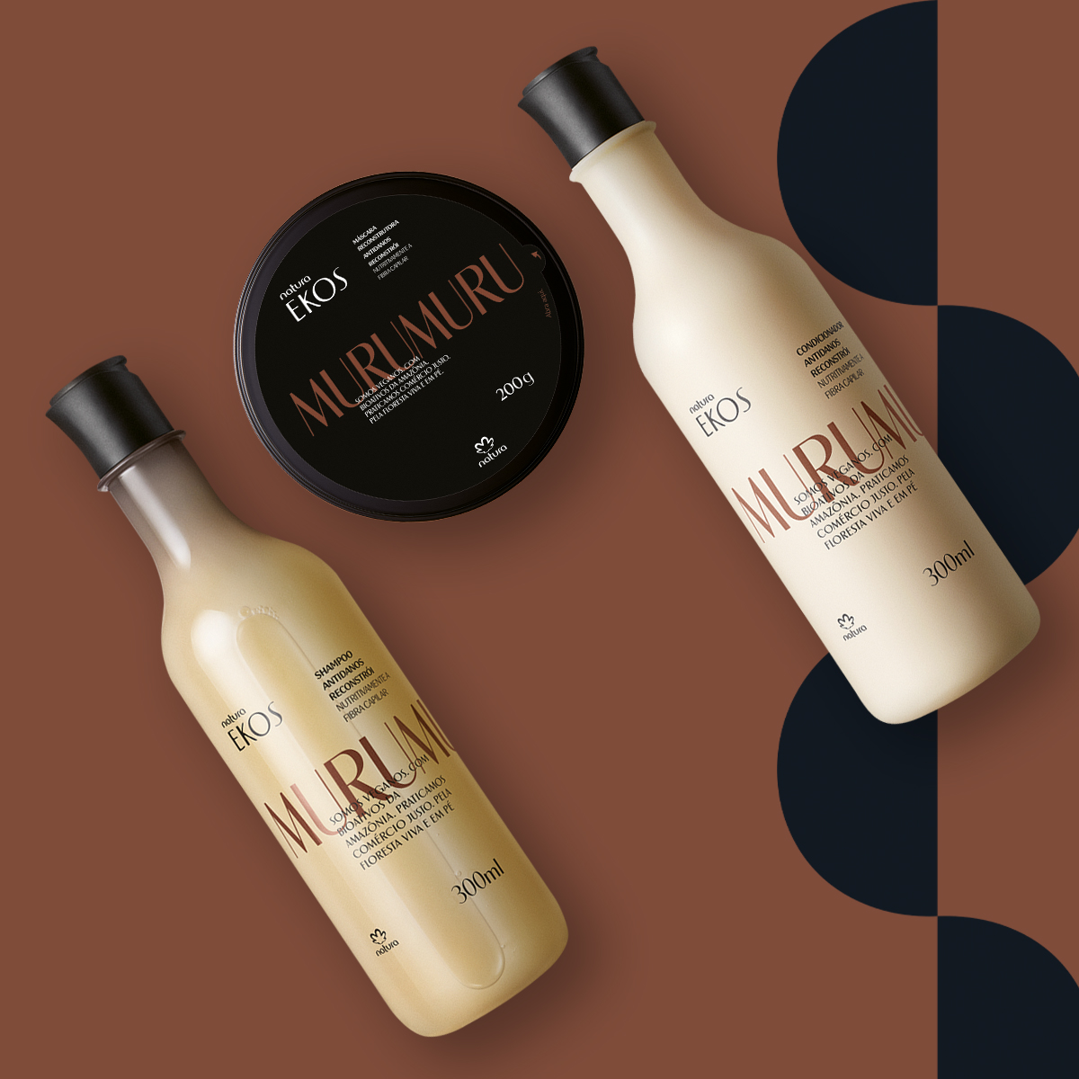 Kit Ekos Murumuru Shampoo, Condicionador e Máscara (3 produtos)