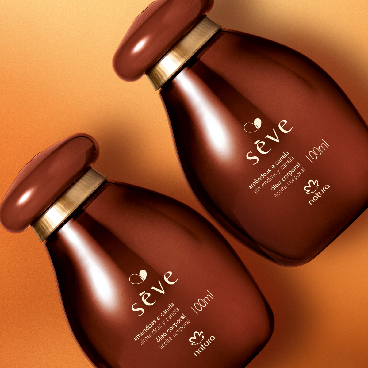 Kit Óleo Desodorante Corporal Sève Amêndoas e Canela (2 unidades)